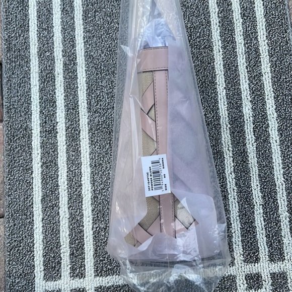 Michael Kors Sienna Large Tote Shoulder Bag Powder Blush Leather Canvas - Picture 8 of 16